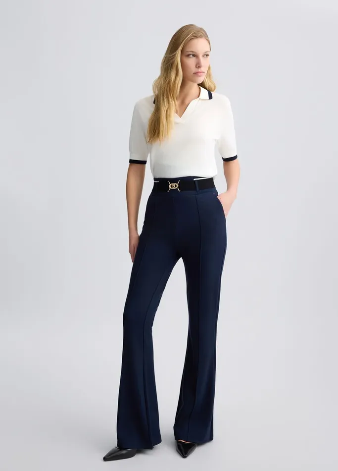 Women Liujo Trousers Jersey Trousers Blue