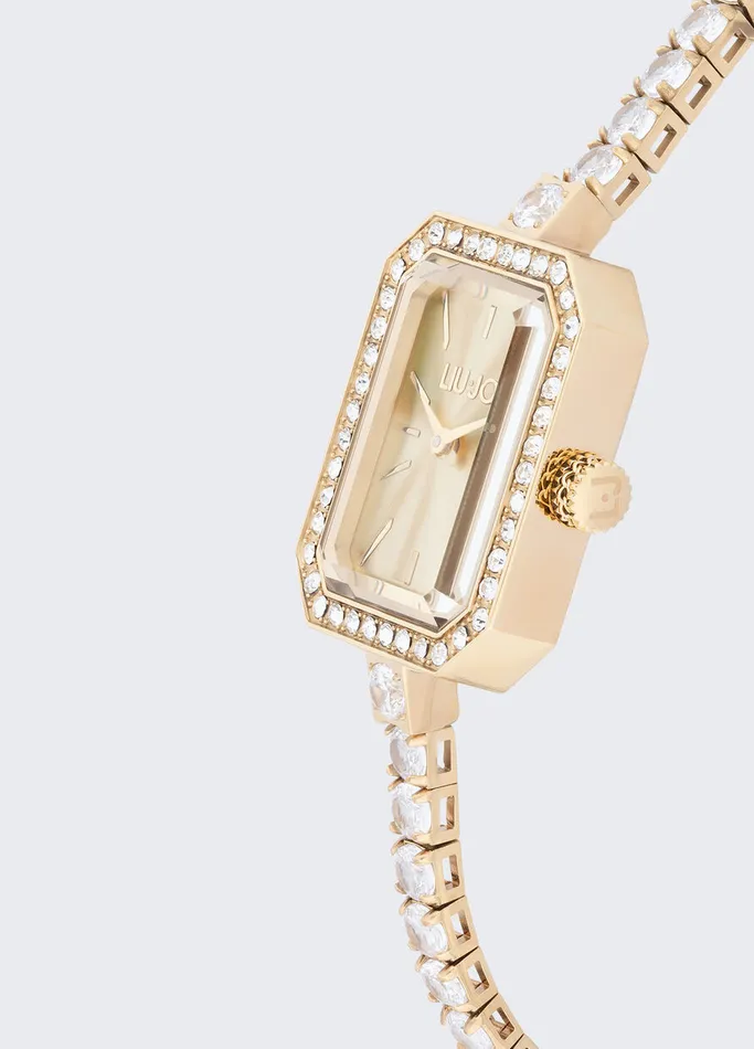 Women Liujo Watches Steel Watch With Crystals Goldcolour