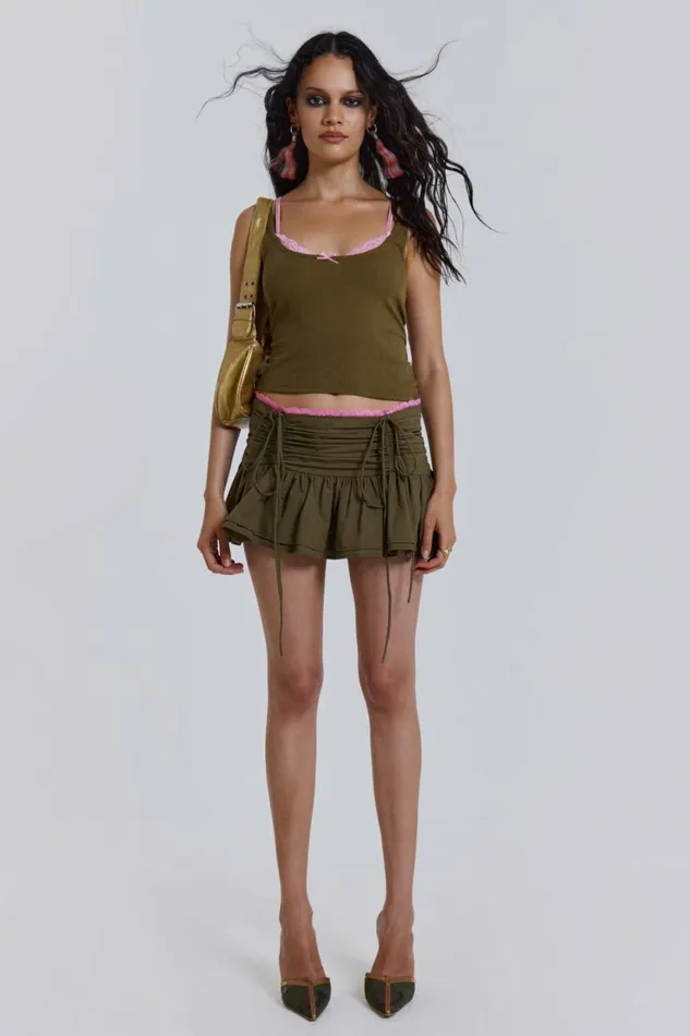 Women Lolita Mini Skirt Grey Jaded London Mini Skirts