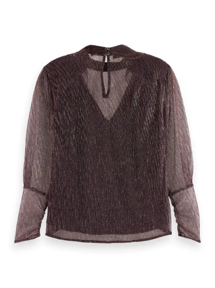 Women LUREX HIGH NECK TOP Berry Scotch and Soda Blouses and Shirts