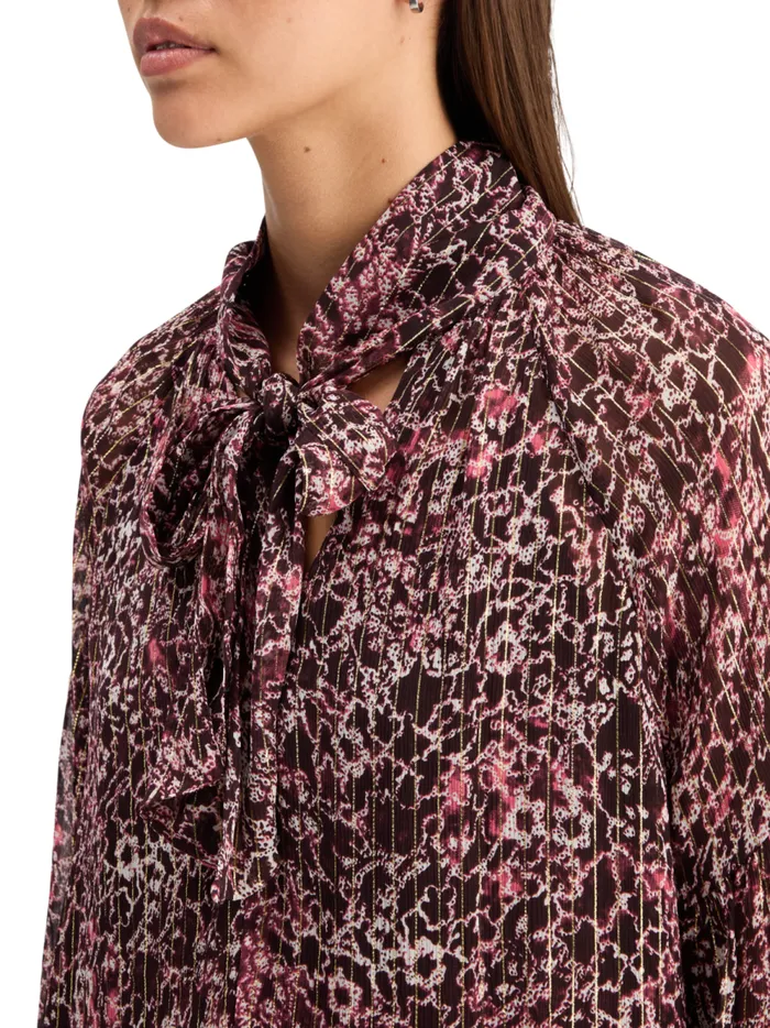 Women LUREX TOP WITH BOW NECK Evening Black Scotch and Soda Blouses and Shirts Women LUREX TOP WITH BOW NECK Evening Black Scotch and Soda Blouses and Shirts