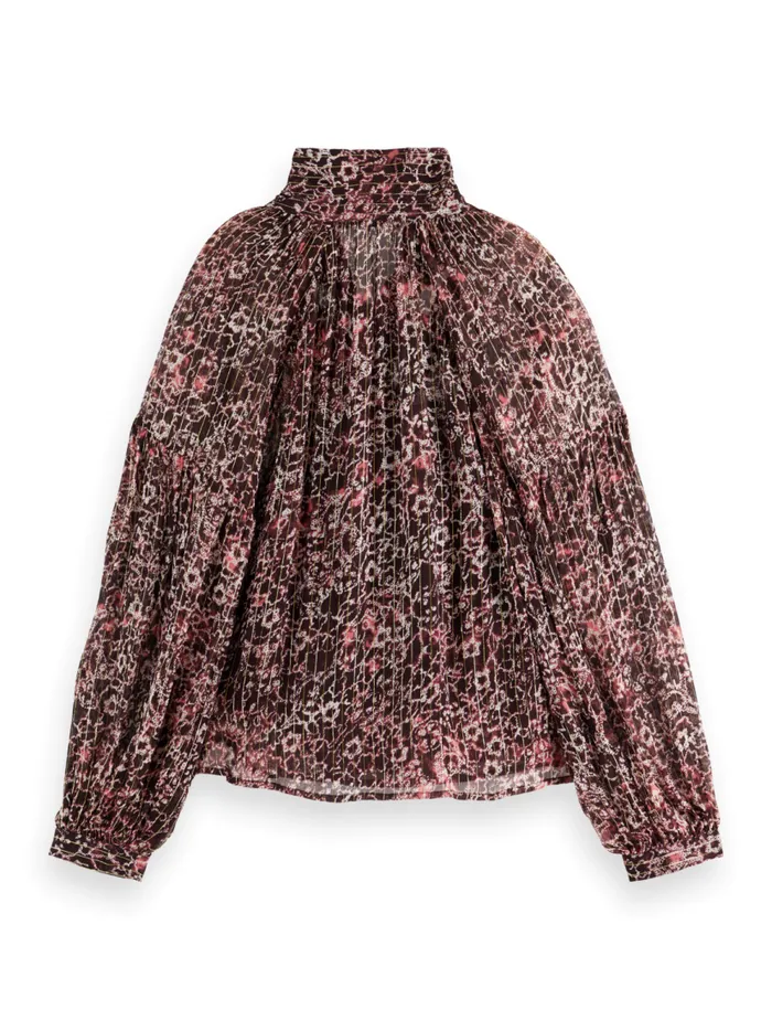 Women LUREX TOP WITH BOW NECK Evening Black Scotch and Soda Blouses and Shirts Women LUREX TOP WITH BOW NECK Evening Black Scotch and Soda Blouses and Shirts