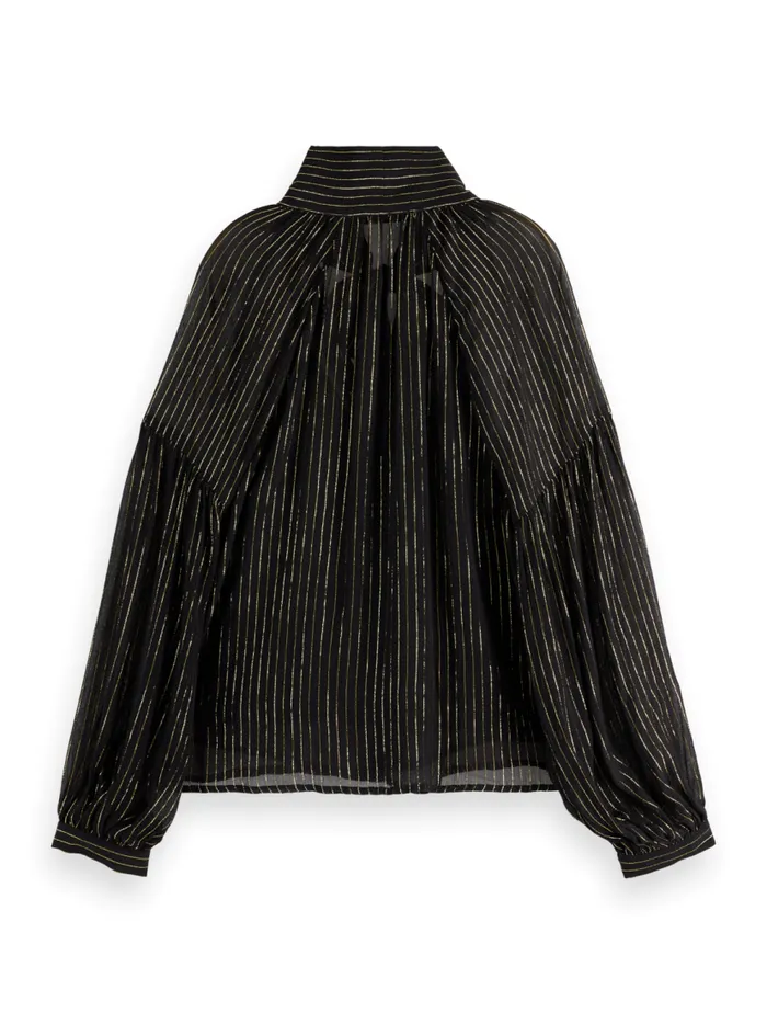 Women LUREX TOP WITH BOW NECK Evening Black Scotch and Soda Blouses and Shirts Women LUREX TOP WITH BOW NECK Evening Black Scotch and Soda Blouses and Shirts