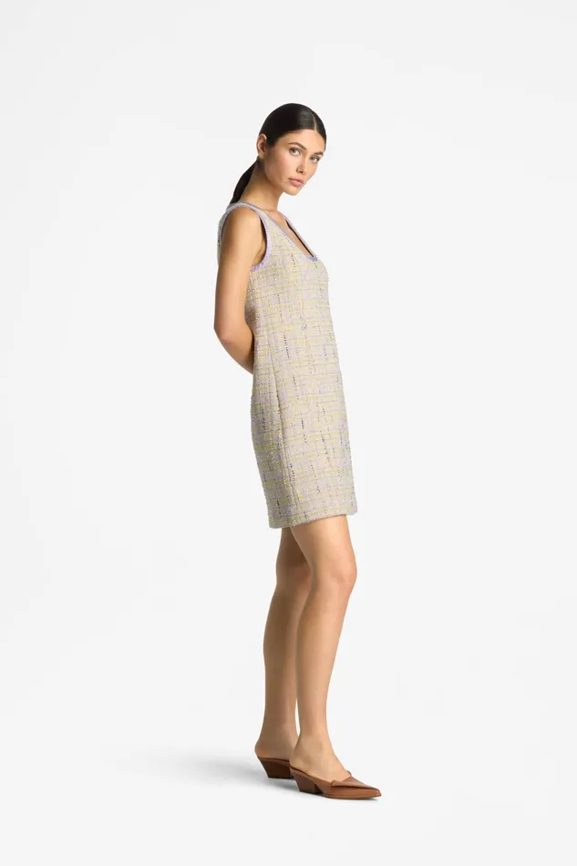 Women Lurex Tweed VNeck Dress Amethystdusty Lavender Multi St John Dresses Women Lurex Tweed VNeck Dress Amethystdusty Lavender Multi St John Dresses