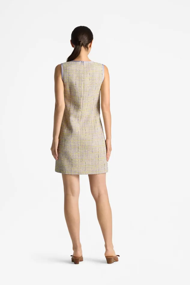 Women Lurex Tweed VNeck Dress Amethystdusty Lavender Multi St John Dresses Women Lurex Tweed VNeck Dress Amethystdusty Lavender Multi St John Dresses