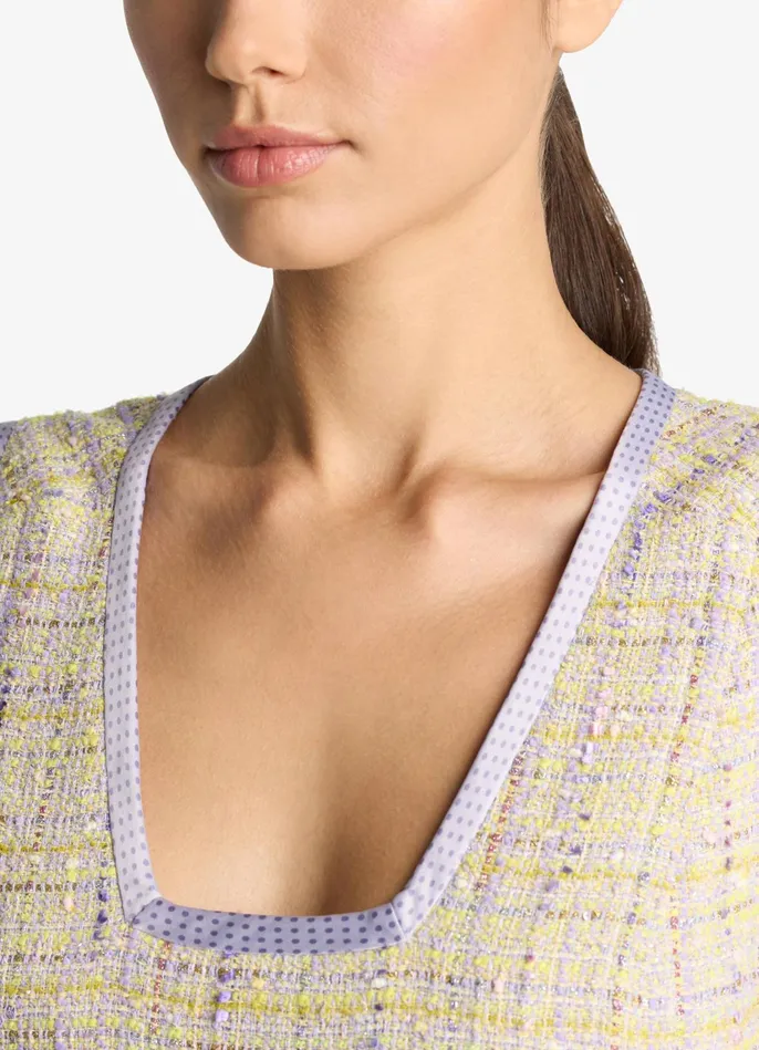 Women Lurex Tweed VNeck Dress Amethystdusty Lavender Multi St John Dresses Women Lurex Tweed VNeck Dress Amethystdusty Lavender Multi St John Dresses