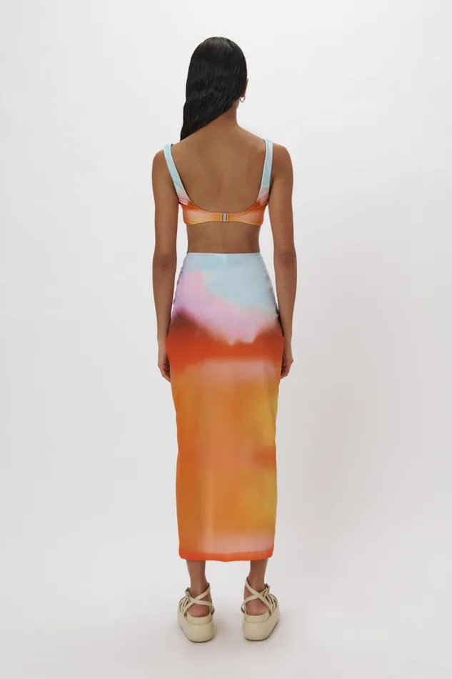 Women Makai Sarong Sunset Blur Orchid Jonathan Simkhai Pants and Bottoms