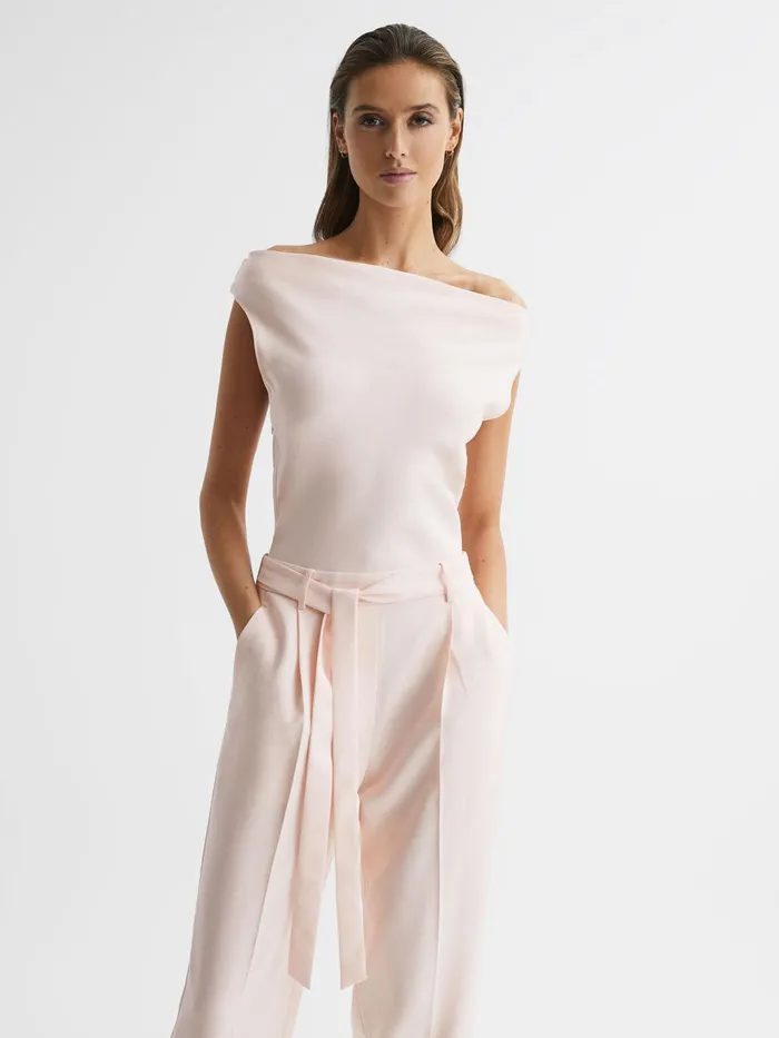 Women Maple OffTheShoulder Jumpsuit Nude Reiss Jumpsuits