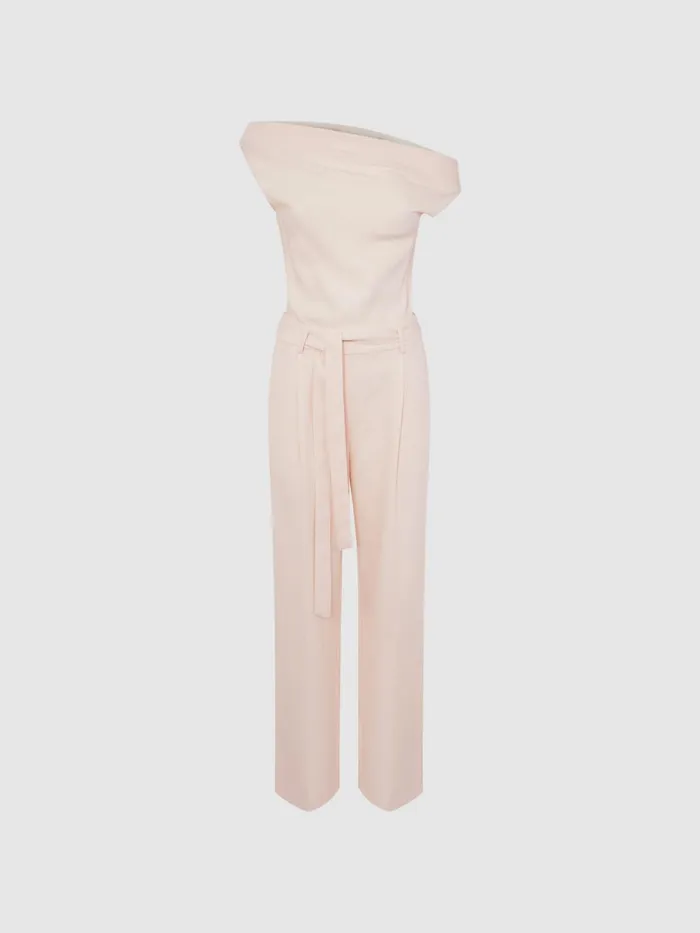 Women Maple OffTheShoulder Jumpsuit Nude Reiss Jumpsuits
