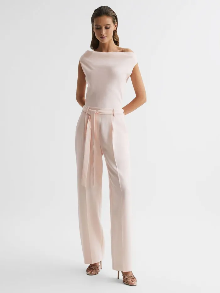 Women Maple OffTheShoulder Jumpsuit Nude Reiss Jumpsuits