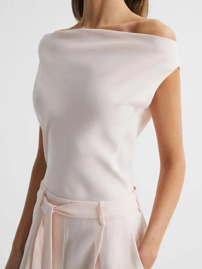 Women Maple OffTheShoulder Jumpsuit Nude Reiss Jumpsuits