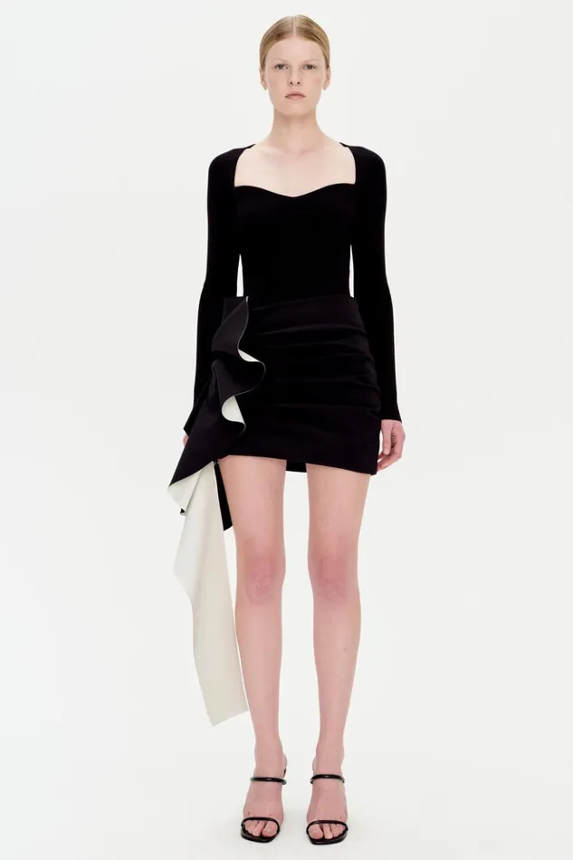 Women Marcelina Skirt Black Multi Jonathan Simkhai Pants and Bottoms