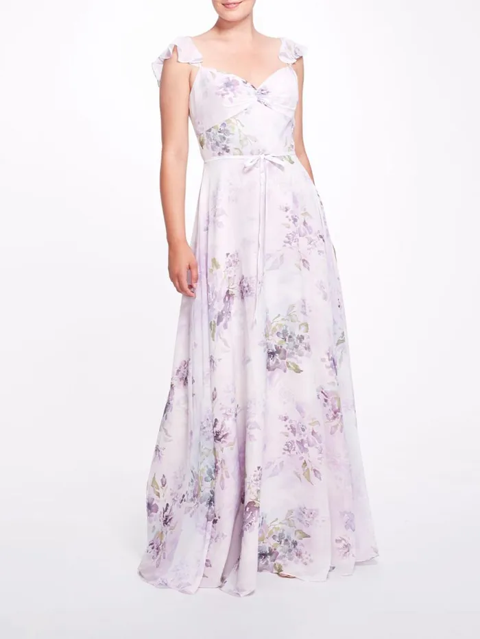 Women Marchesa Notte Marchesa Naples Printed Lilac