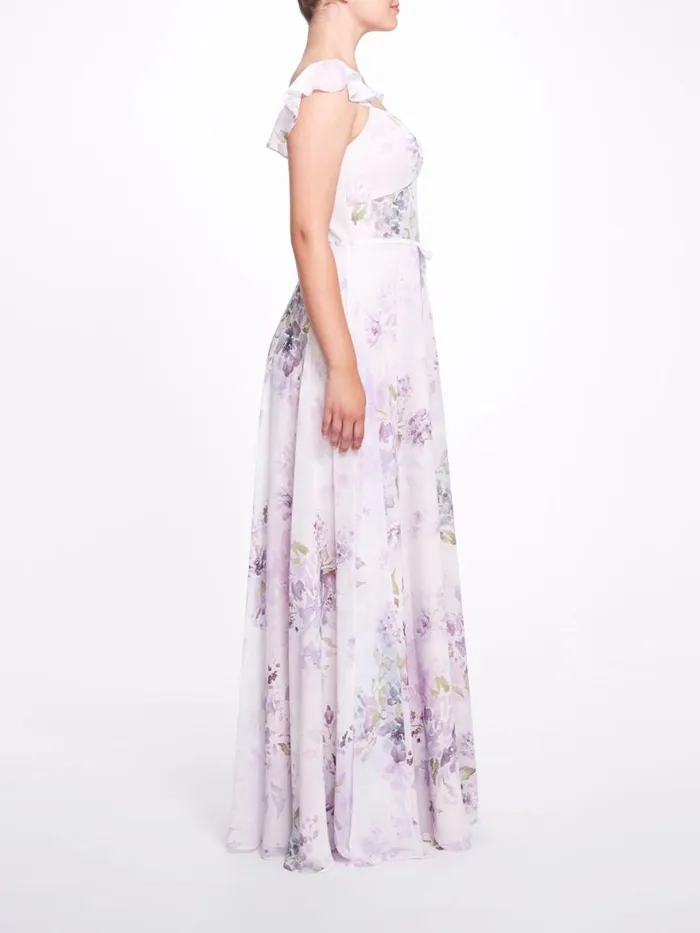 Women Marchesa Notte Marchesa Naples Printed Lilac