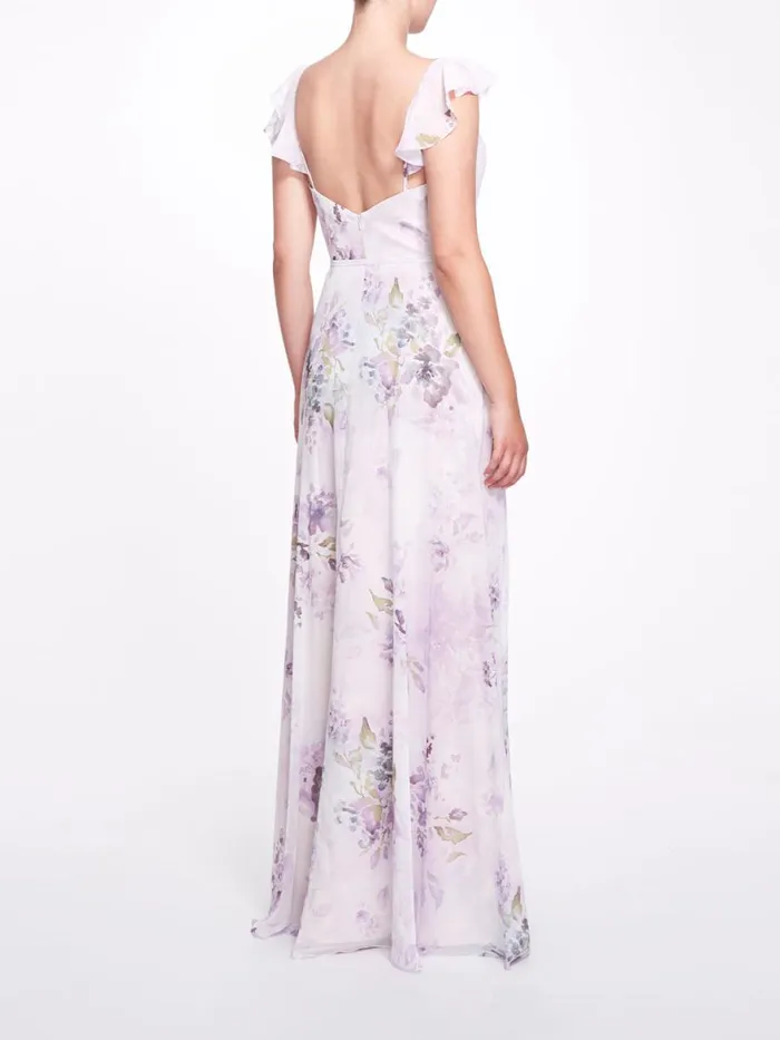 Women Marchesa Notte Marchesa Naples Printed Lilac