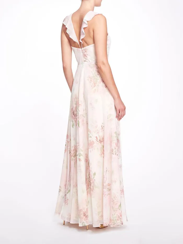 Women Marchesa Notte Marchesa Pavia Printed Blush