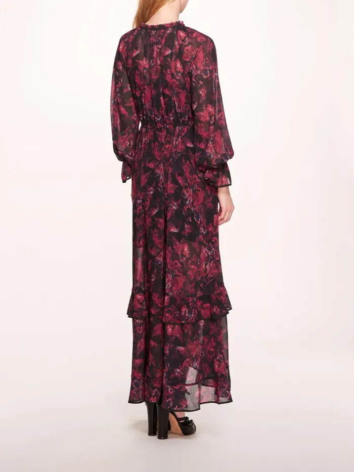Women Marchesa Rosa Marchesa Pom Maxi Dress Magenta