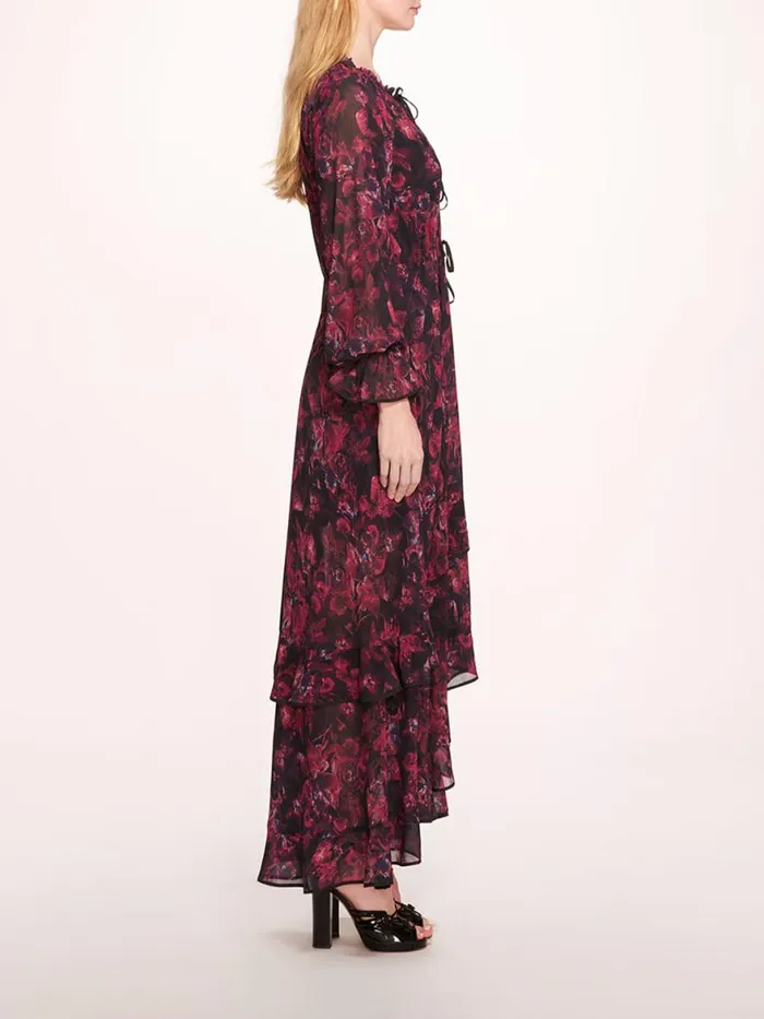 Women Marchesa Rosa Marchesa Pom Maxi Dress Magenta