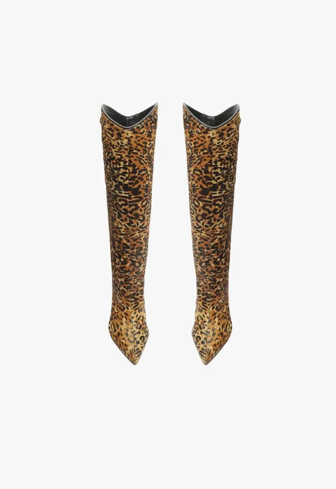 Women Maryana Boots Schutz Shoes Maryana Wild Leather Boot Animal Print