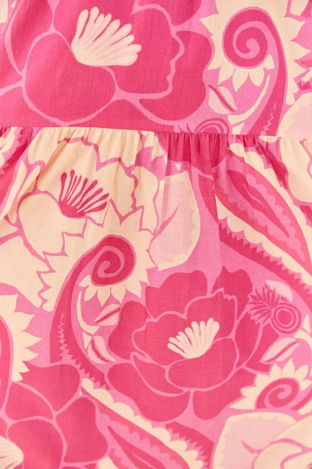 Women Maxi Dresses Farm Rio Pink Tropical Groove Maxi Dress