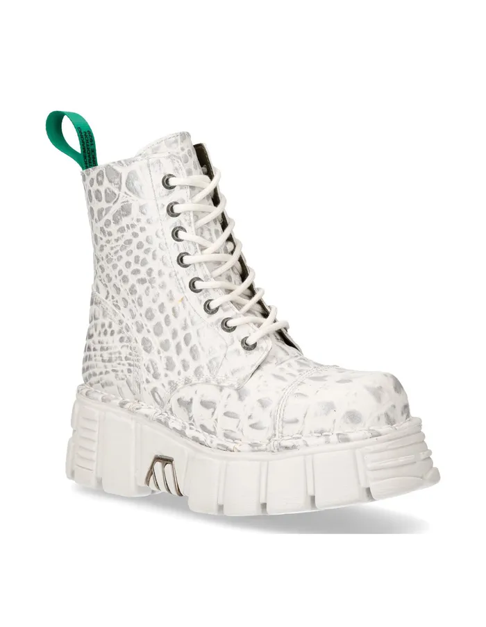 WomenMen New Rock Ankle Boot Metallic MMili083cV9 Military WomenMen New Rock Ankle Boot Metallic MMili083cV9 Military