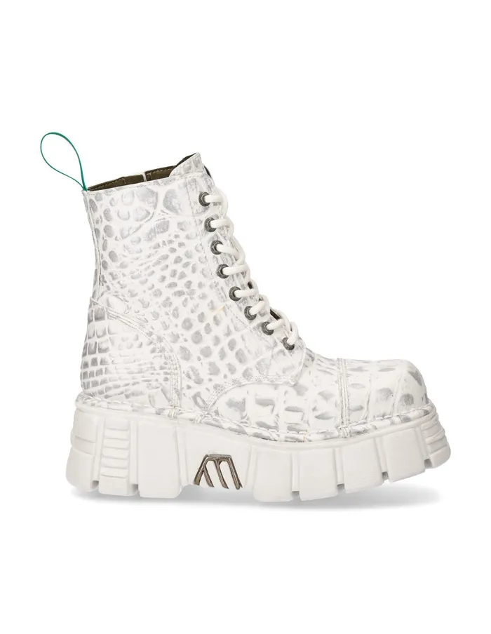 WomenMen New Rock Ankle Boot Metallic MMili083cV9 Military WomenMen New Rock Ankle Boot Metallic MMili083cV9 Military
