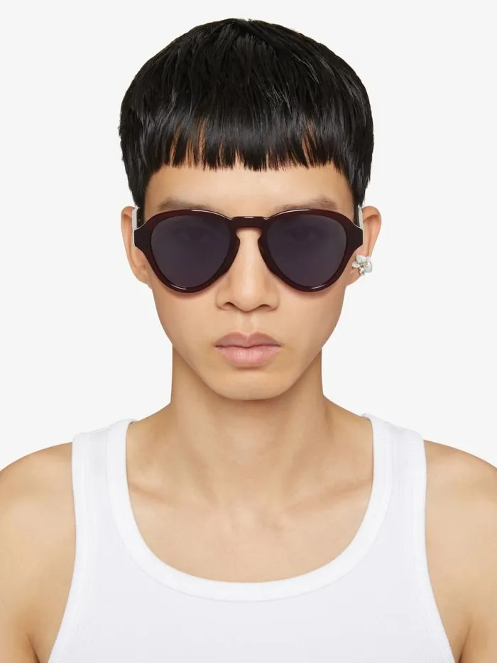 WomenMen Sunglasses Givenchy GV Day Unisex Sunglasses In Acetate Dark Red WomenMen Sunglasses Givenchy GV Day Unisex Sunglasses In Acetate Dark Red