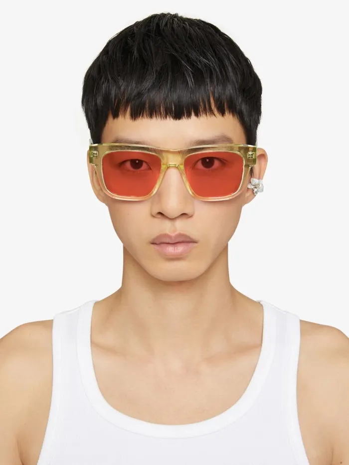 WomenMen Sunglasses Givenchy GV Day Unisex Sunglasses In Acetate Yellow WomenMen Sunglasses Givenchy GV Day Unisex Sunglasses In Acetate Yellow