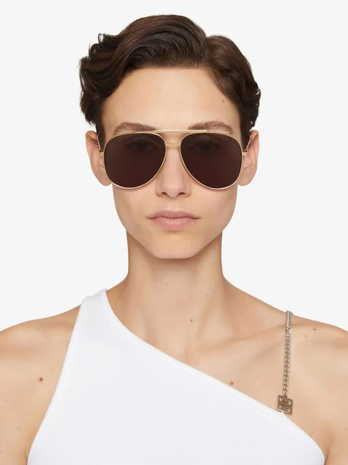 WomenMen Sunglasses Givenchy GV Speed Unisex Sunglasses In Metal Golden