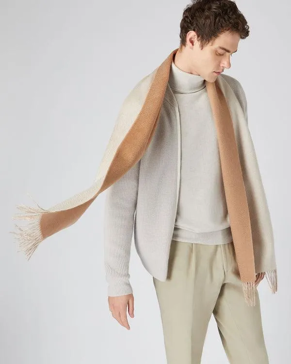 WomenMen Unisex Doubleface Woven Cashmere ScarfIn Dark Tan Brown Dark Tan Brown NPeal Cashmere Scarves