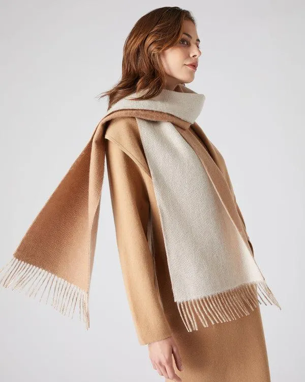 WomenMen Unisex Doubleface Woven Cashmere ScarfIn Dark Tan Brown Dark Tan Brown NPeal Cashmere Scarves