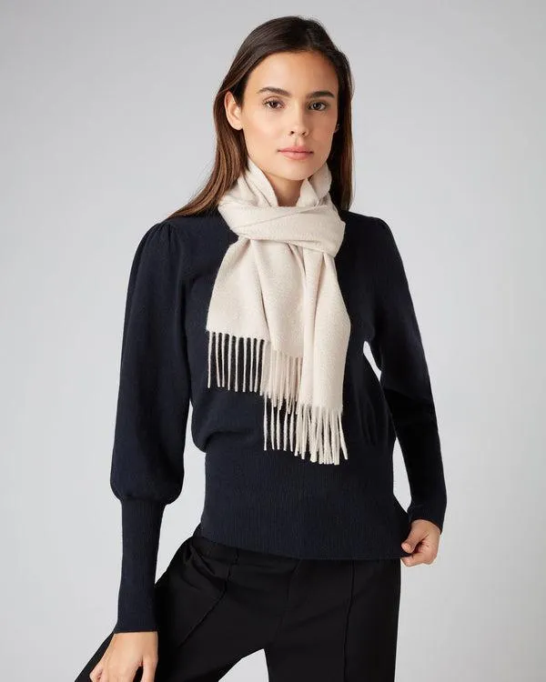 WomenMen Unisex Woven Cashmere ScarfIn Heather Beige Brown Heather Beige Brown NPeal Cashmere Scarves