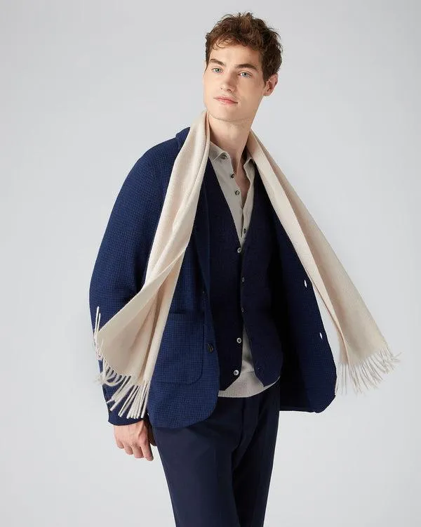 WomenMen Unisex Woven Cashmere ScarfIn Heather Beige Brown Heather Beige Brown NPeal Cashmere Scarves