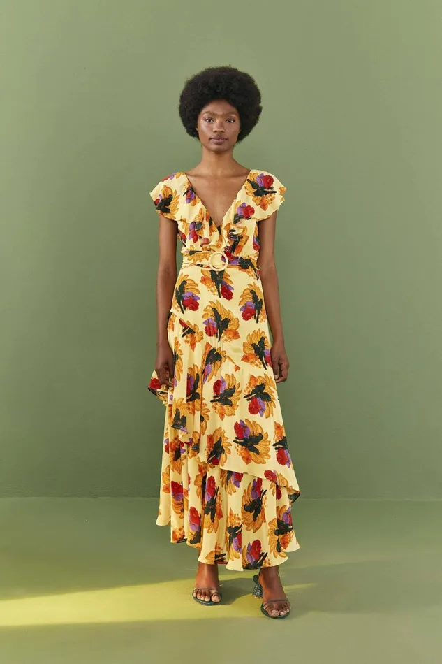 Women Midi Dresses Farm Rio Banana Nest Midi Dress