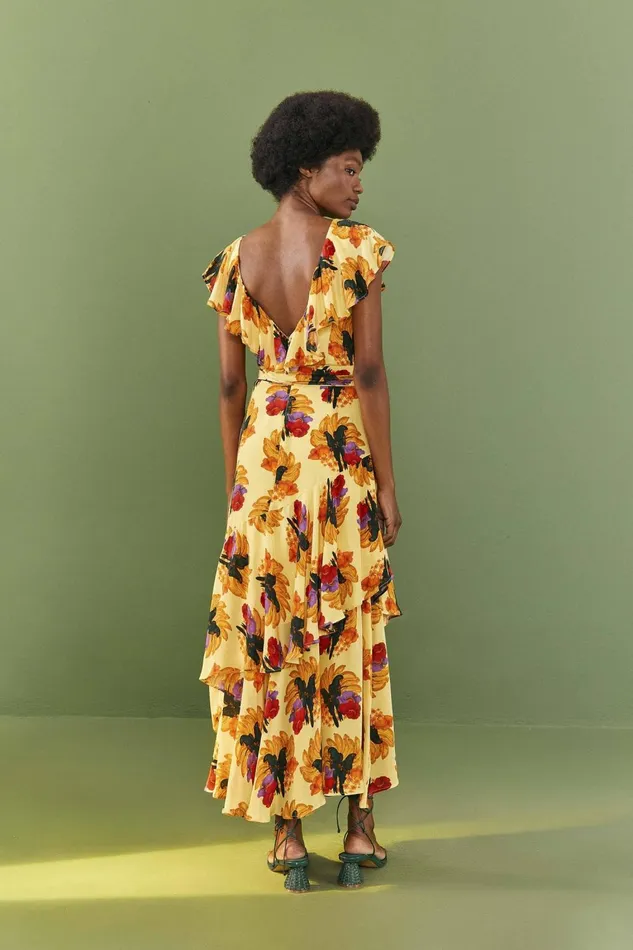 Women Midi Dresses Farm Rio Banana Nest Midi Dress