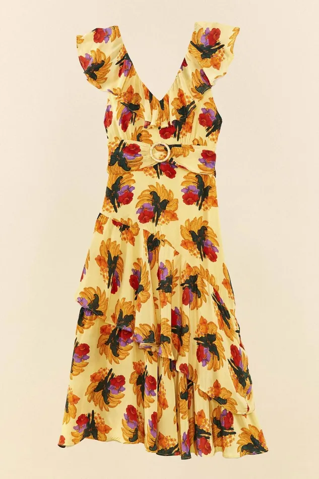 Women Midi Dresses Farm Rio Banana Nest Midi Dress