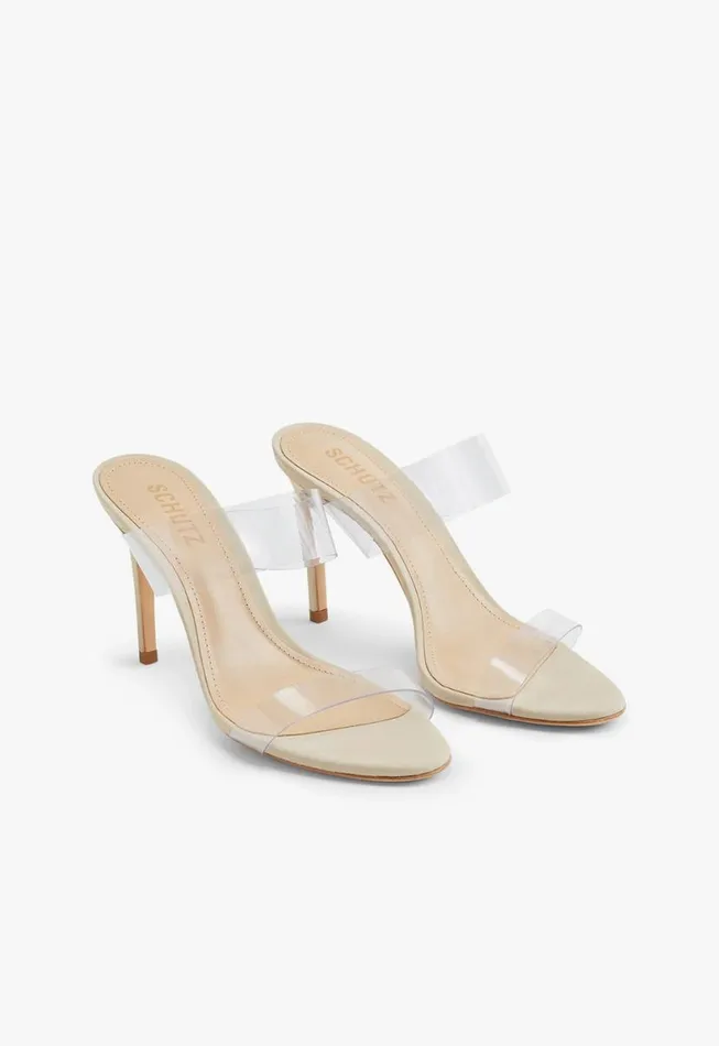 Women Mules Schutz Shoes Ariella Sandal Oyster Women Mules Schutz Shoes Ariella Sandal Oyster