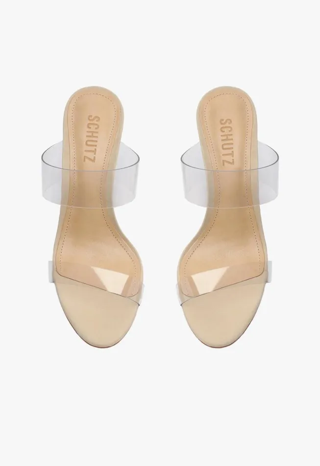 Women Mules Schutz Shoes Ariella Sandal Oyster Women Mules Schutz Shoes Ariella Sandal Oyster