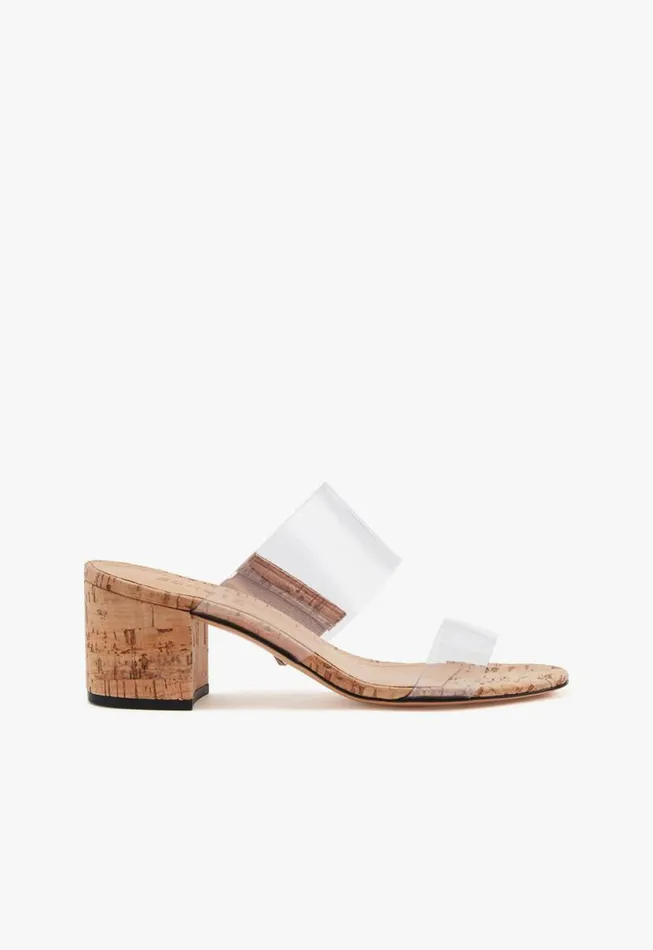 Women Mules Schutz Shoes Victorie Cork Sandal Natural Cork