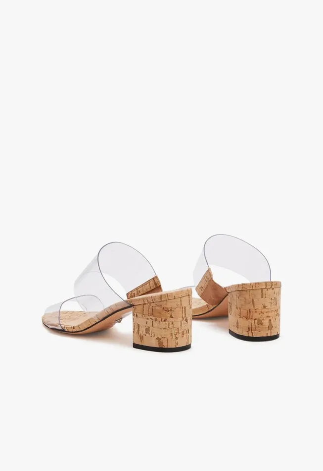 Women Mules Schutz Shoes Victorie Cork Sandal Natural Cork