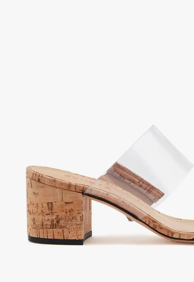 Women Mules Schutz Shoes Victorie Cork Sandal Natural Cork