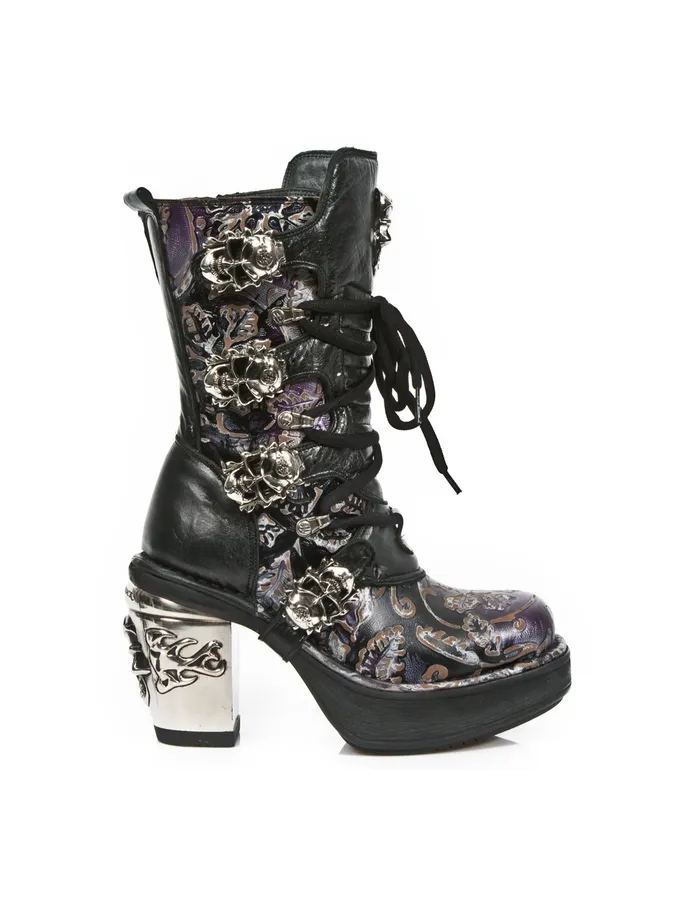 Women New Rock Metallic M8366C6 Heels