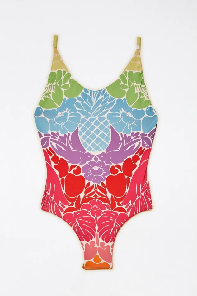 Women OnePiece Swimsuits Farm Rio Tropical Graphic One Piece Swimsuit