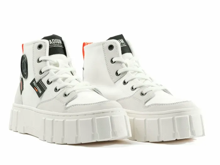 Women Palladium Boots Pallatower Hi Star White
