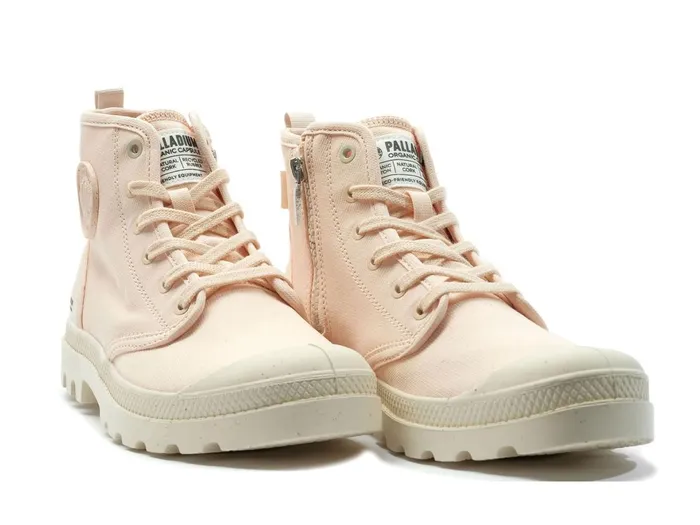 Women Palladium Boots Pampa Hi Zip Organic Peaskin
