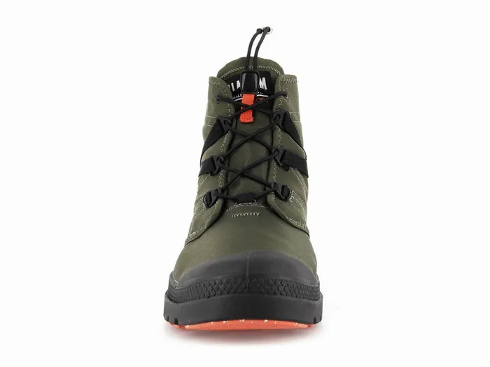 Women Palladium Boots Pampa Travel Lite Waterproof Olive Night