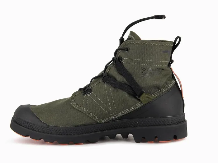 Women Palladium Boots Pampa Travel Lite Waterproof Olive Night