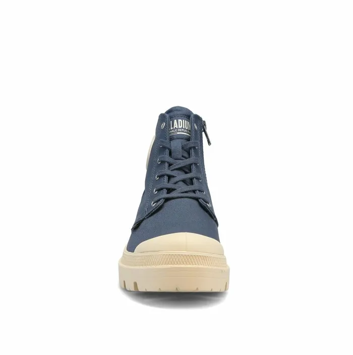 Women Palladium Heel Boots Pallabase Twill Vintage Indigo