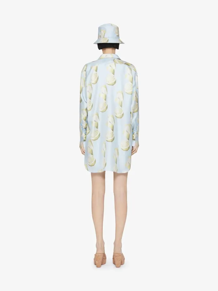 Women Pants and Shorts Givenchy Shorts In Silk With Lemon Print Blueyellow