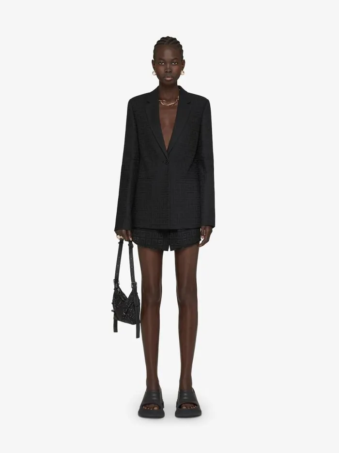 Women Pants and Shorts Givenchy Shorts With Zips In 4G Jacquard Black